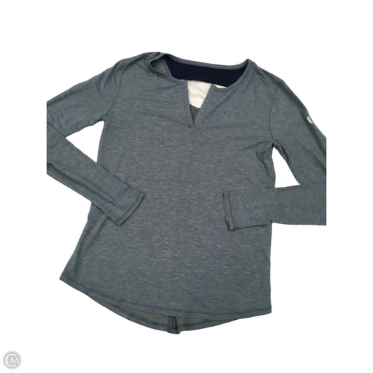 Athletic Top Long Sleeve Crewneck By Under Armour In Blue, Size: S