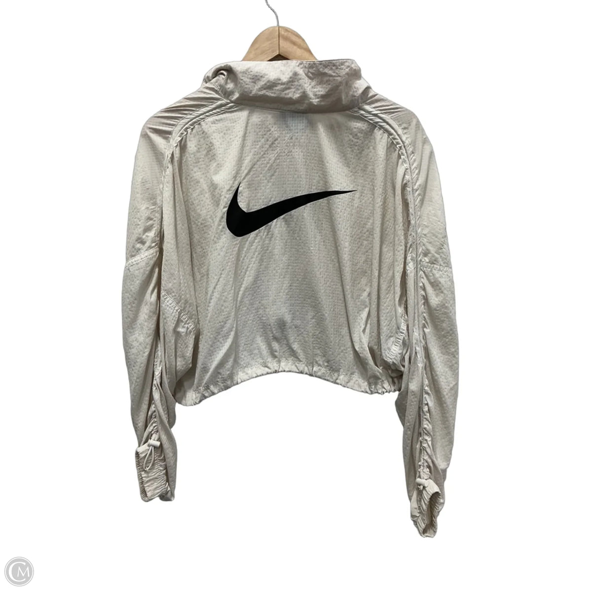 Athletic Jacket By Nike In White, Size: S