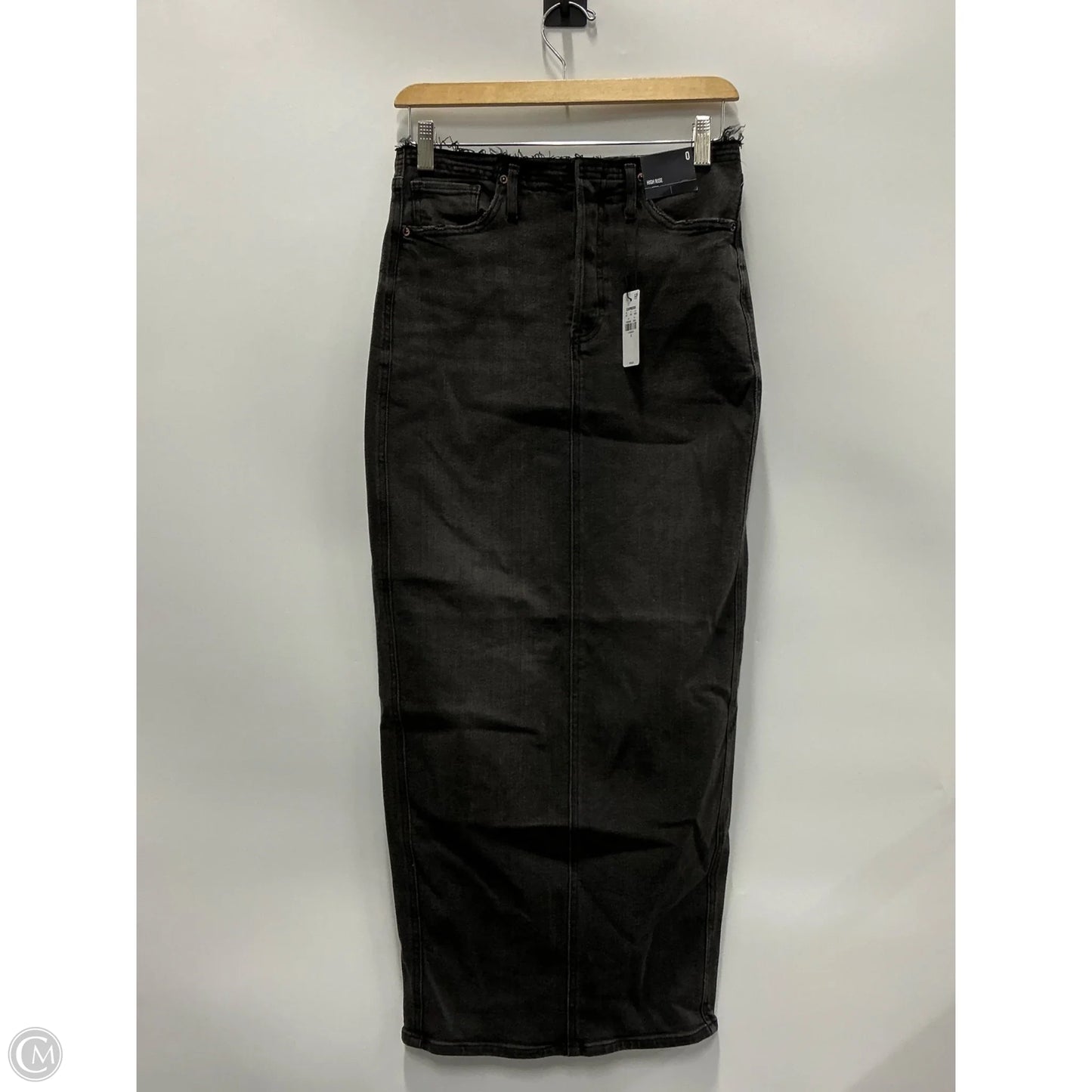 Skirt Maxi By Express In Black Denim, Size: 0