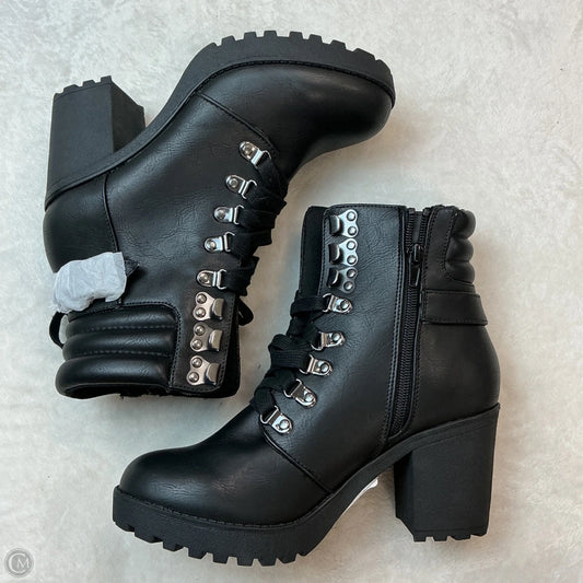 Boots Ankle Heels By Mia In Black, Size: 7.5