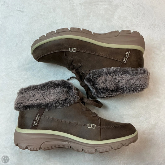 Boots Ankle Flats By Skechers In Brown, Size: 7.5