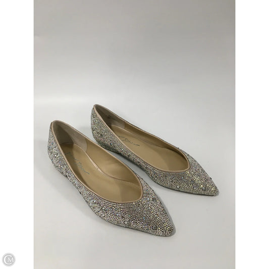 Shoes Flats By Betsey Johnson In Silver, Size: 8.5