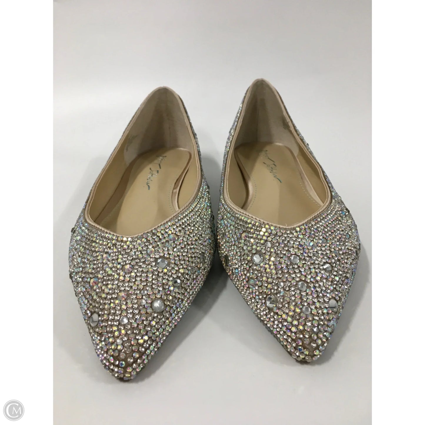 Shoes Flats By Betsey Johnson In Silver, Size: 8.5