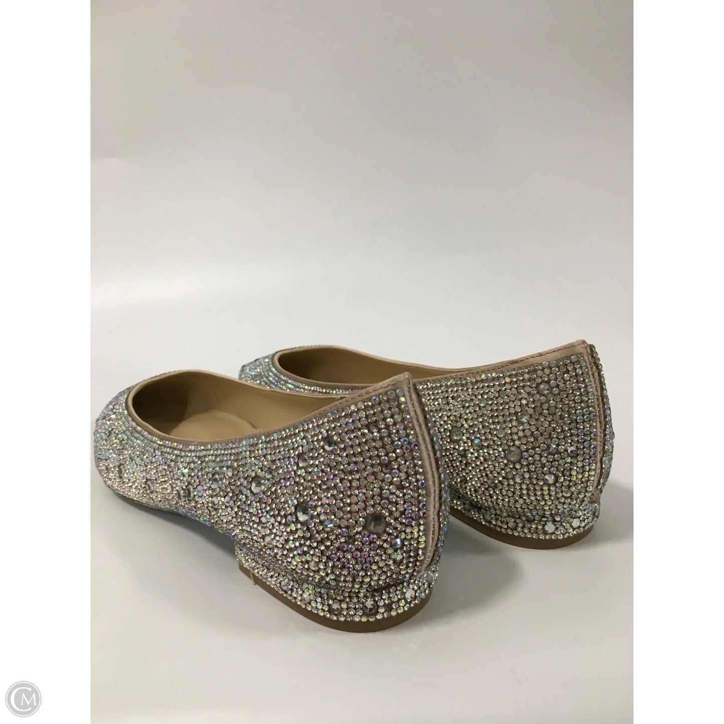 Shoes Flats By Betsey Johnson In Silver, Size: 8.5