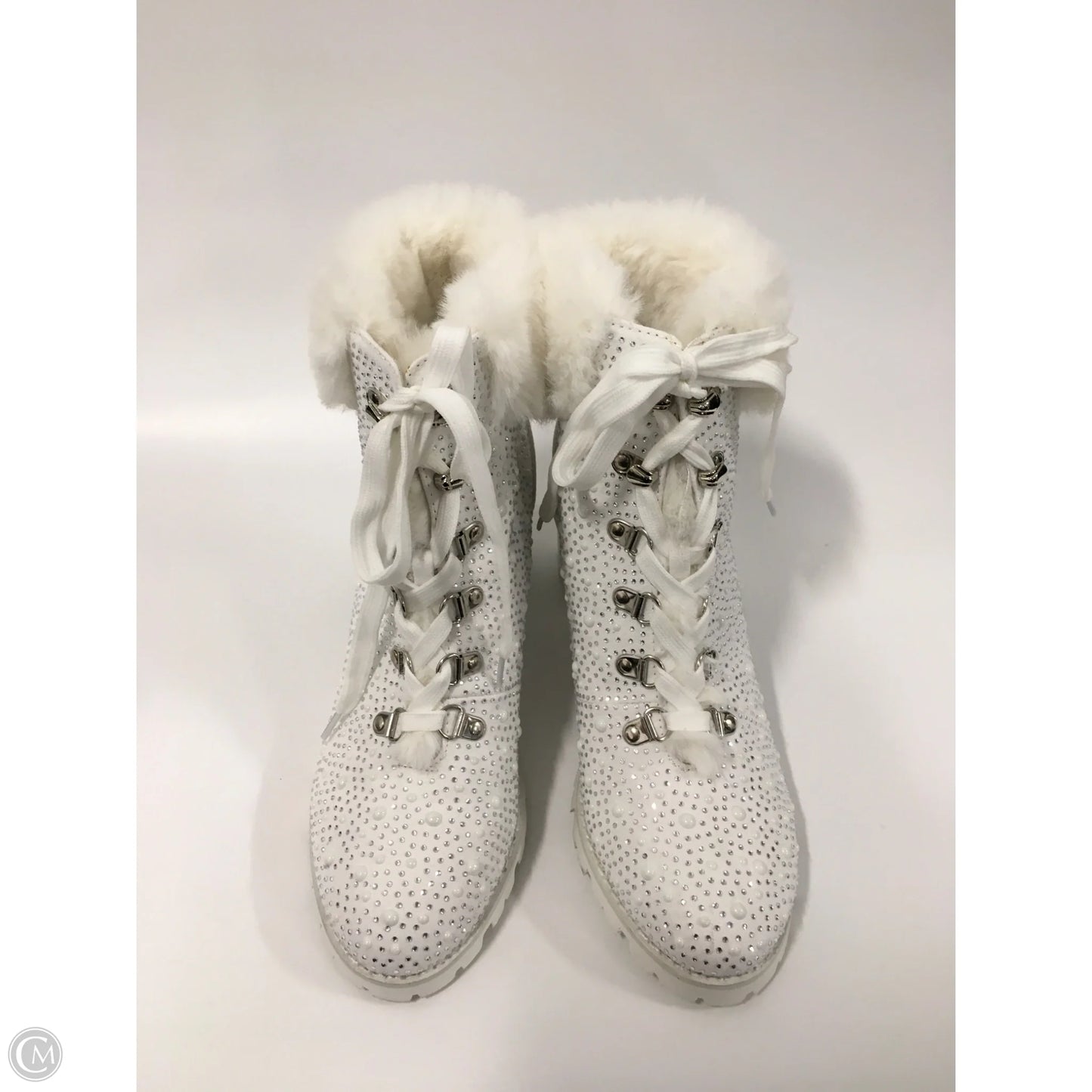 Boots Ankle Heels By lauren lorraine  In White, Size: 8.5