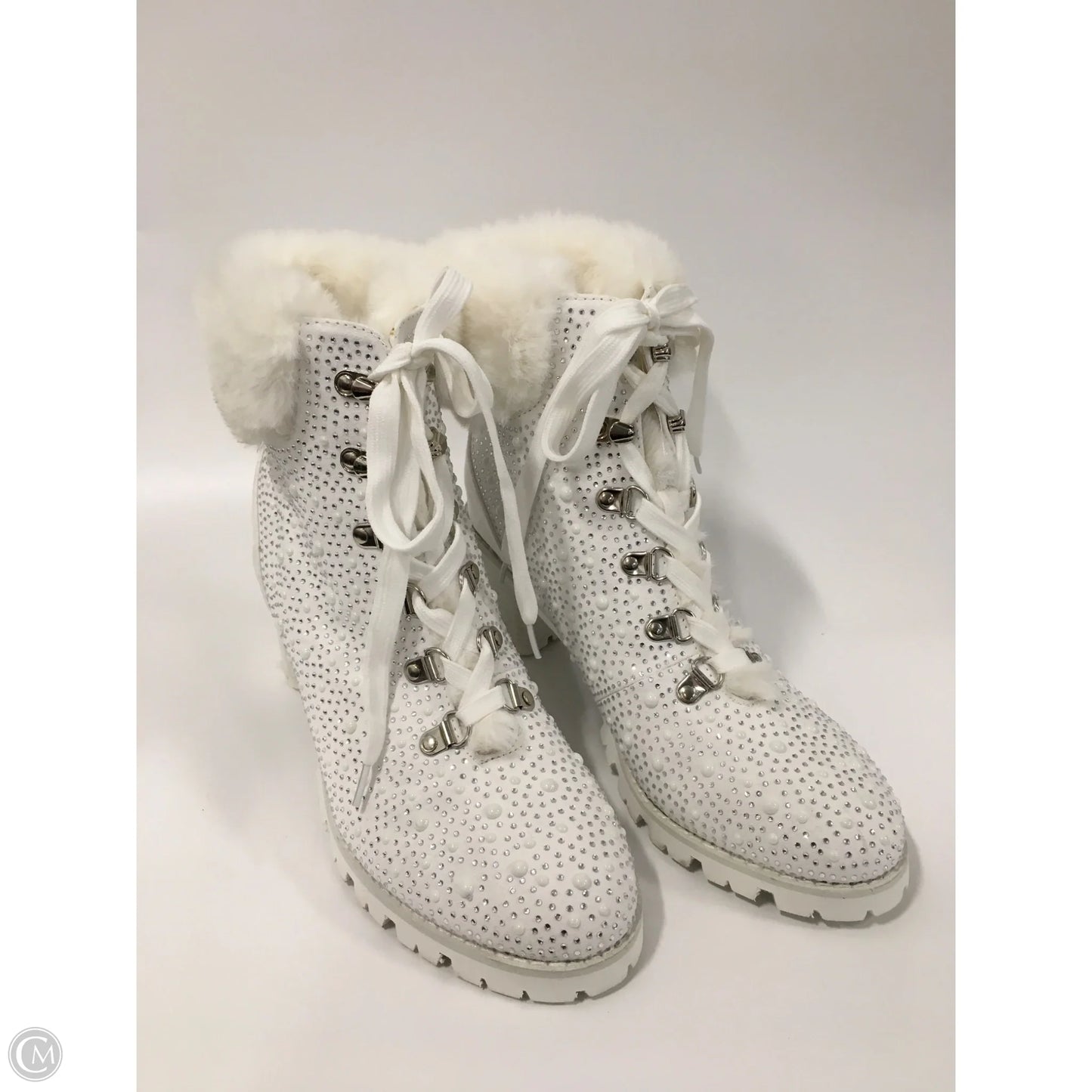 Boots Ankle Heels By lauren lorraine  In White, Size: 8.5