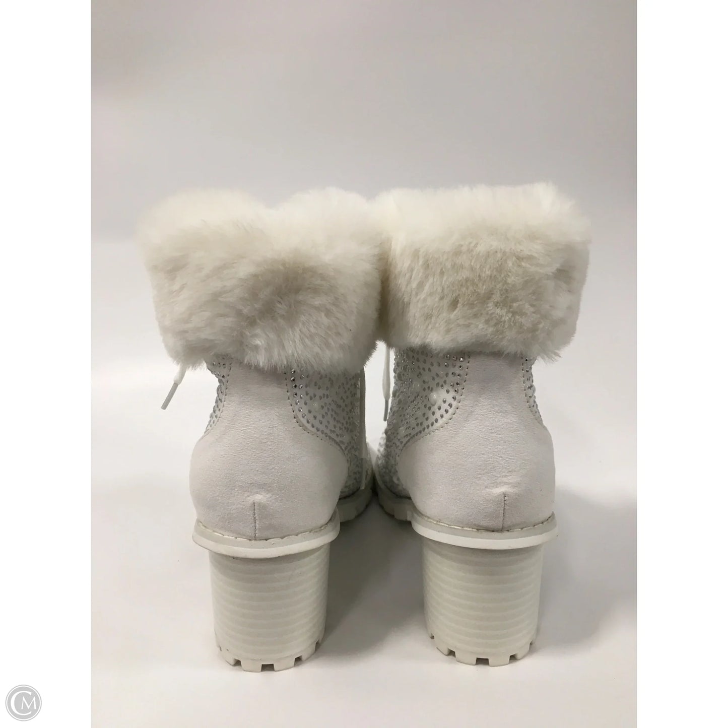 Boots Ankle Heels By lauren lorraine  In White, Size: 8.5