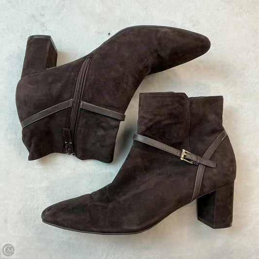Boots Ankle Heels By Cole-haan In Brown, Size: 8.5