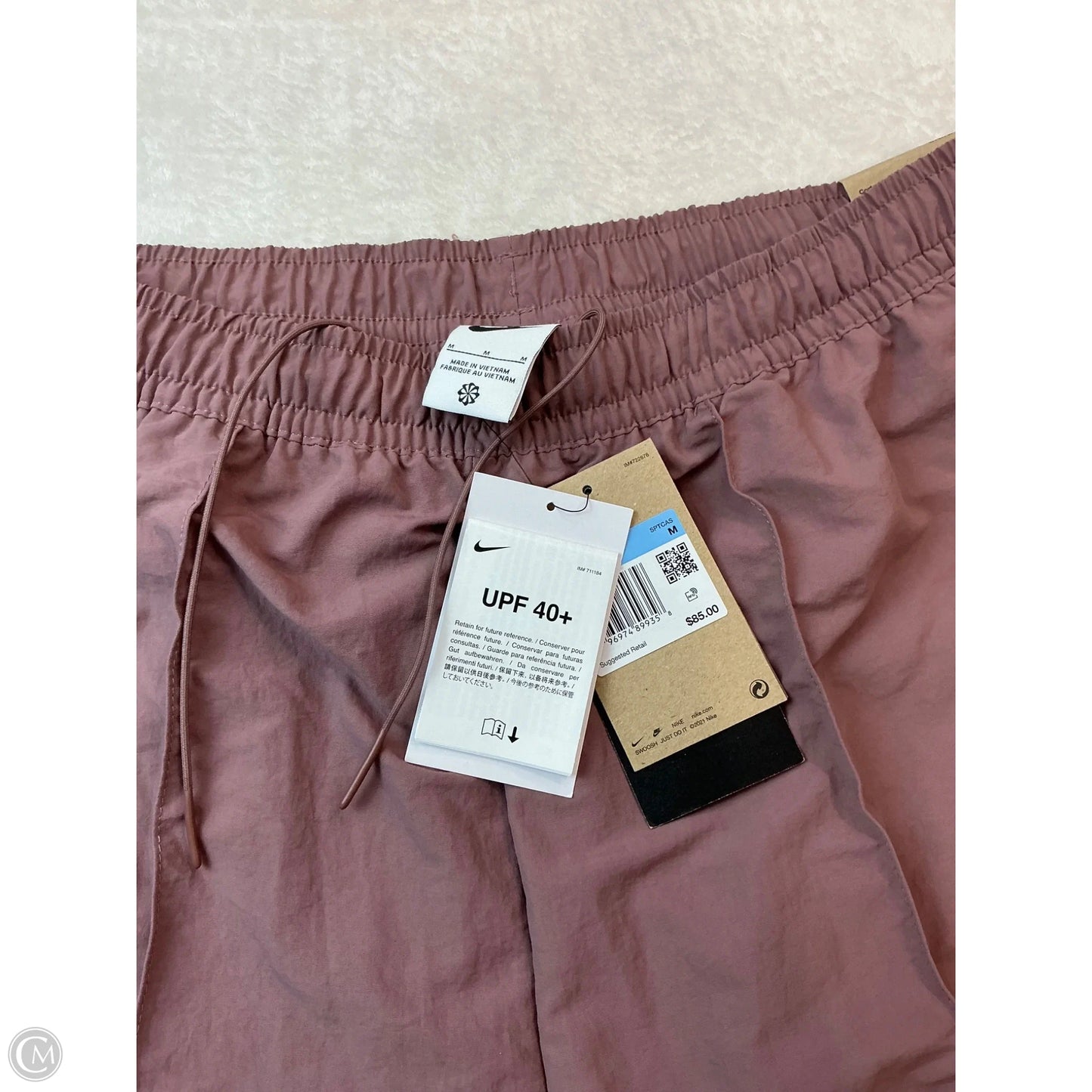Athletic Pants By Nike In Mauve, Size: M
