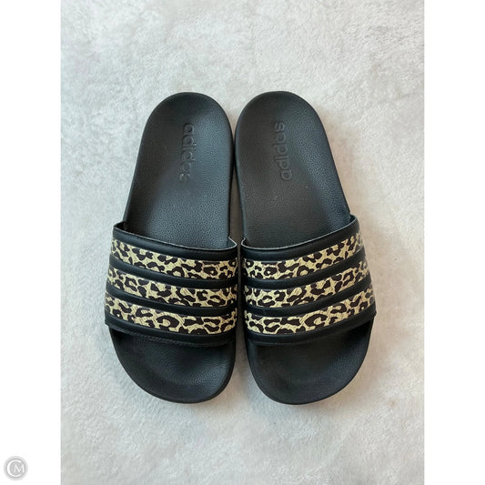 Sandals Flats By Adidas In Black, Size: 7