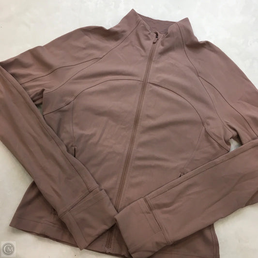 Athletic Top Long Sleeve Collar By Lululemon In Mauve, Size: 10