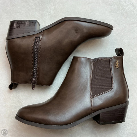 Boots Ankle Heels By Sugar In Brown, Size: 6.5
