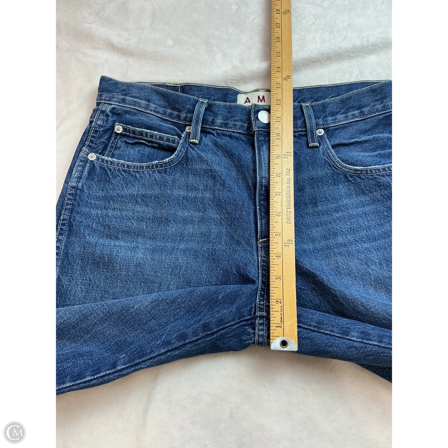 Jeans Straight By Amo In Blue Denim, Size: 8