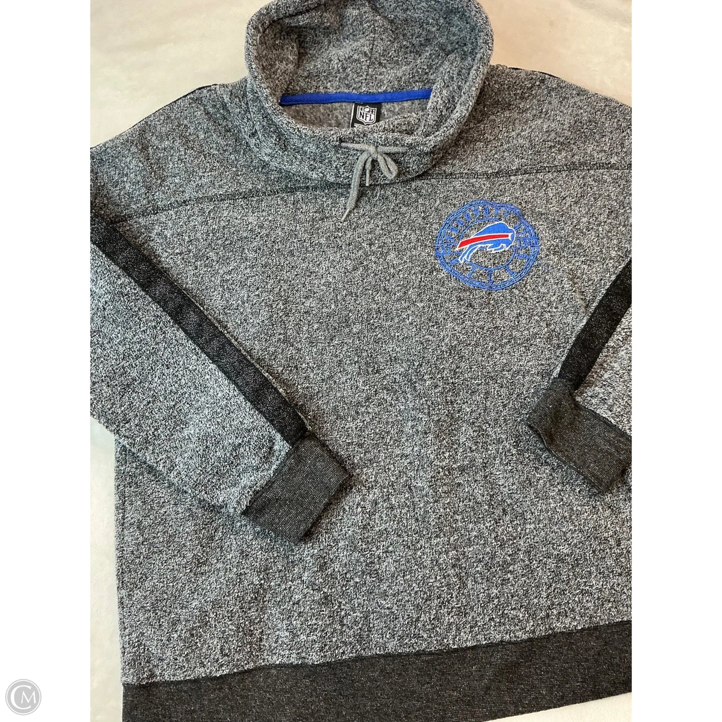 Athletic Sweatshirt Collar By Nfl In Grey, Size: S