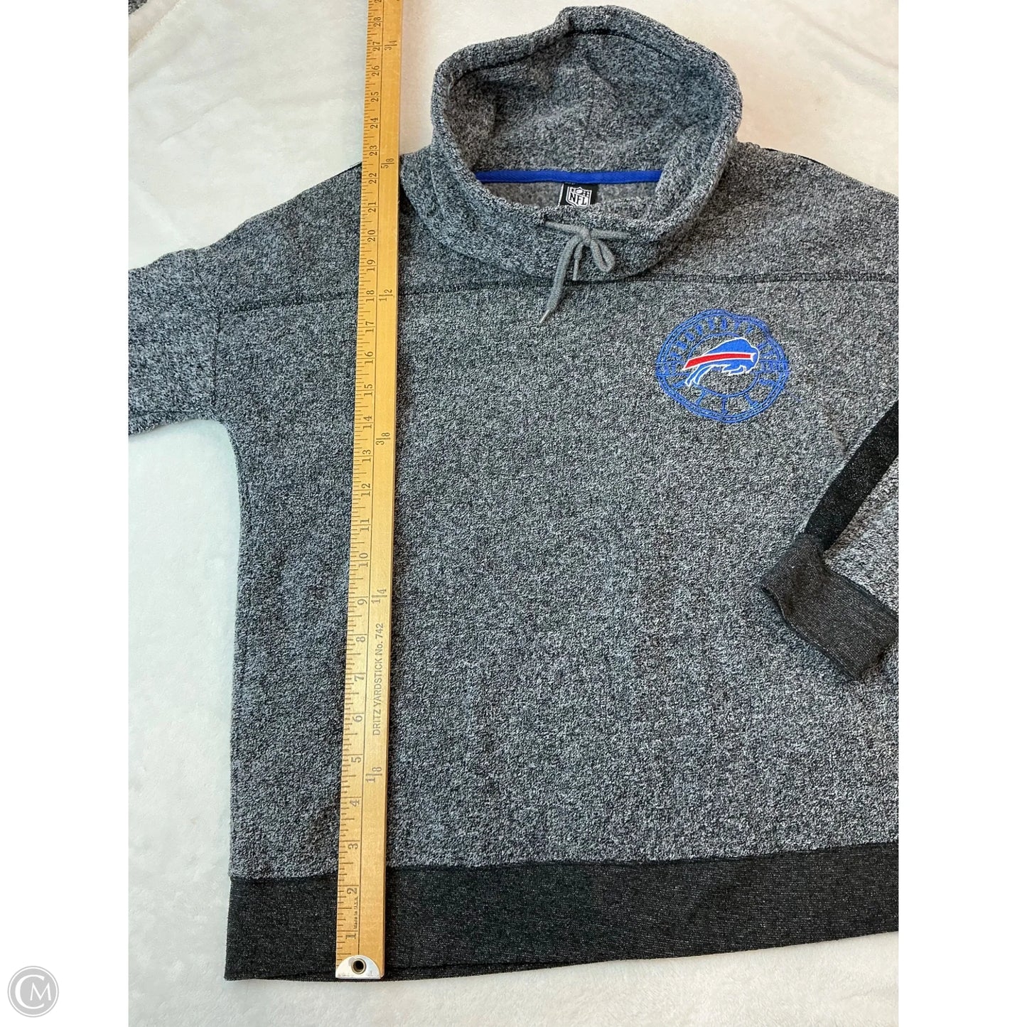 Athletic Sweatshirt Collar By Nfl In Grey, Size: S