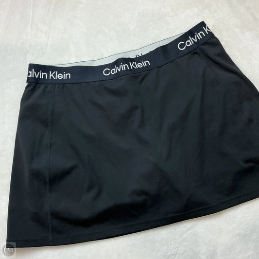 Athletic Skort By Calvin Klein In Black, Size: L