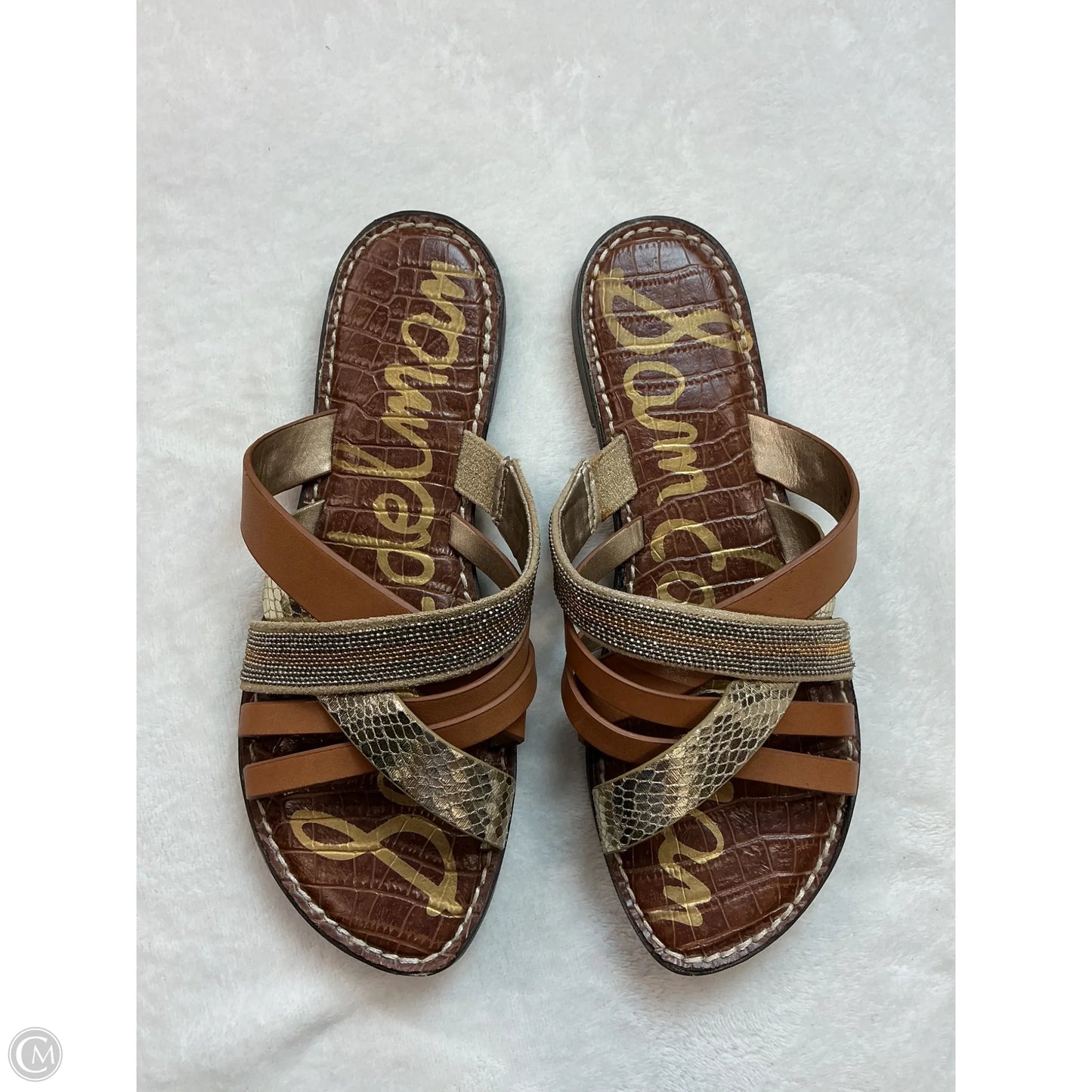 Sandals Flats By Sam Edelman In Brown, Size: 8