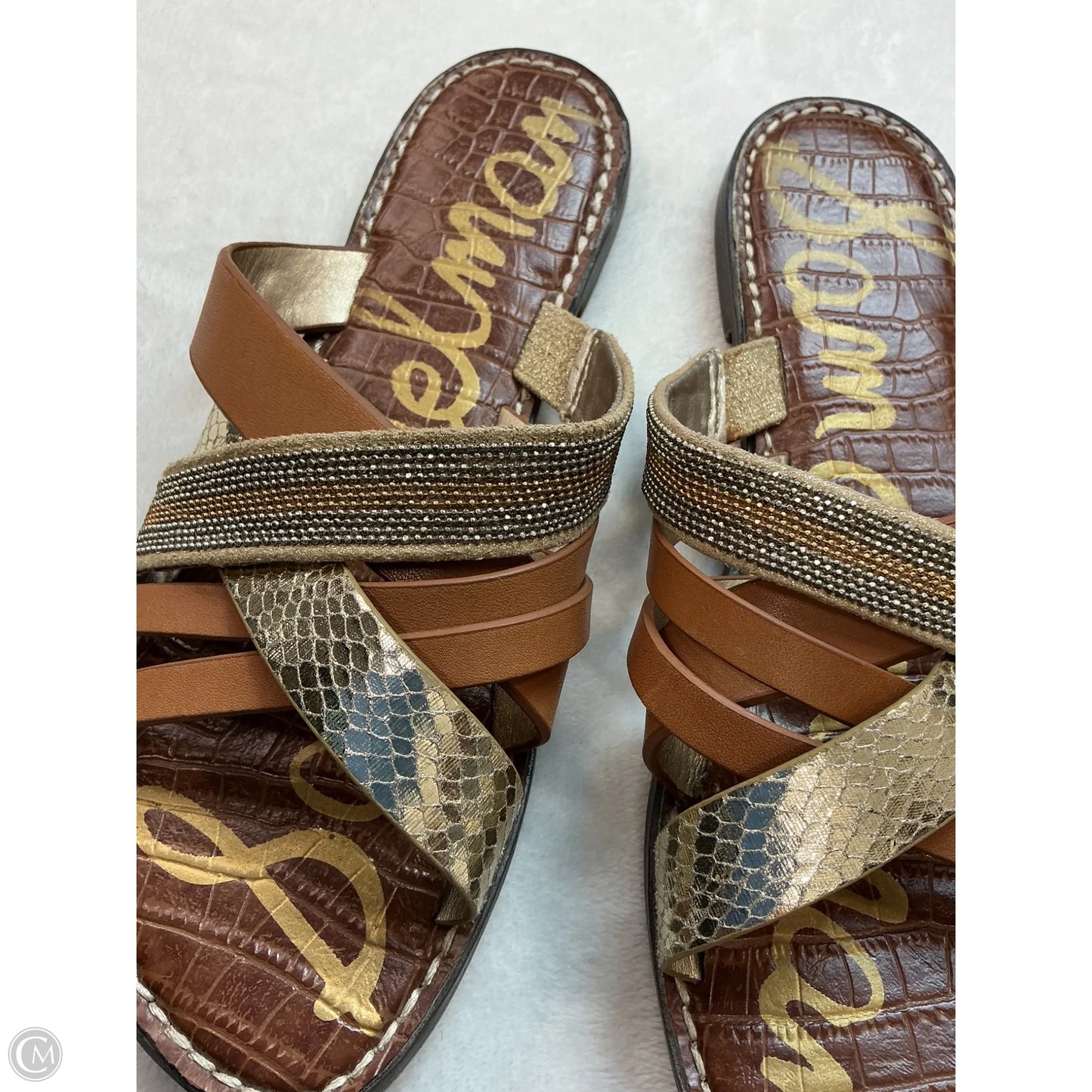 Sandals Flats By Sam Edelman In Brown, Size: 8