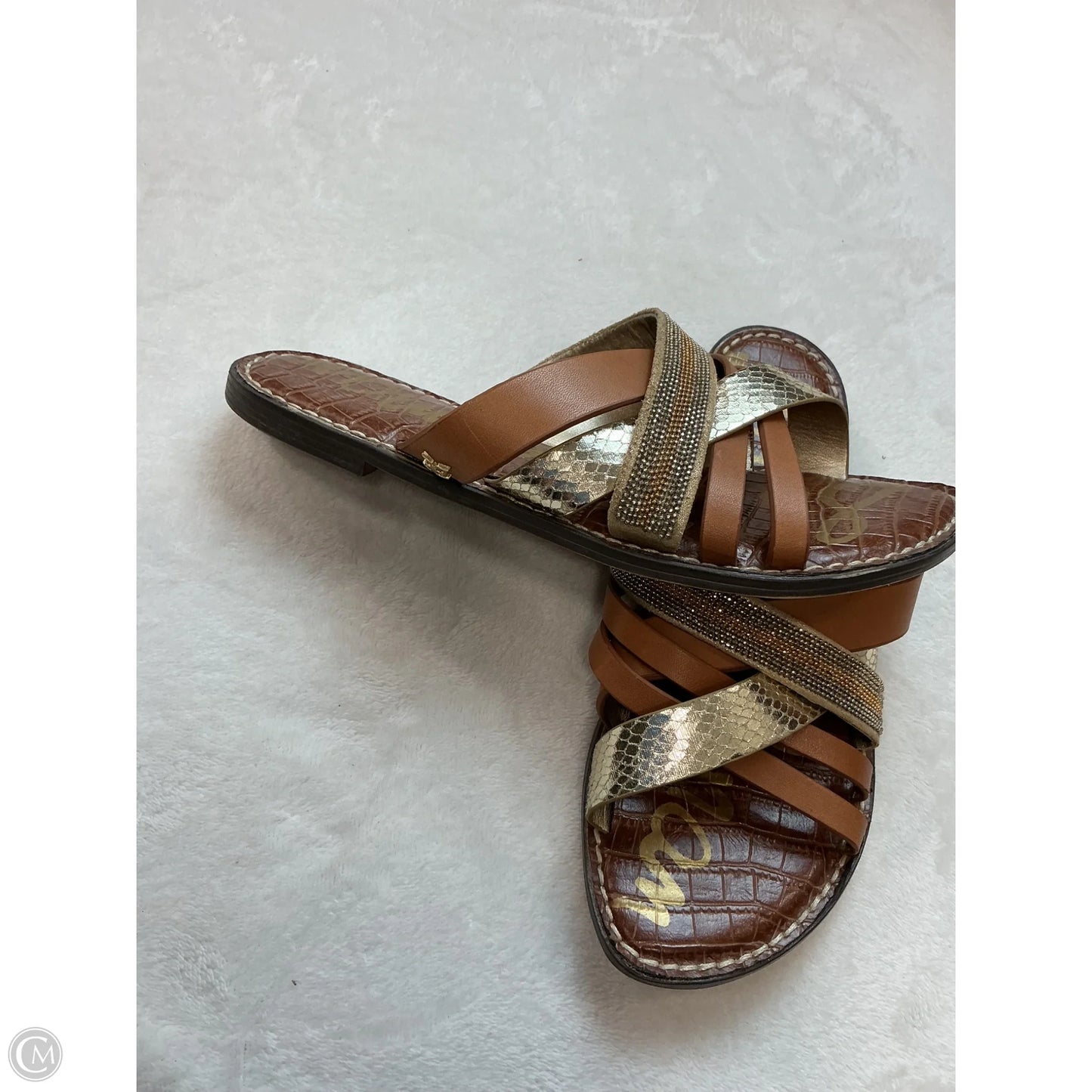 Sandals Flats By Sam Edelman In Brown, Size: 8