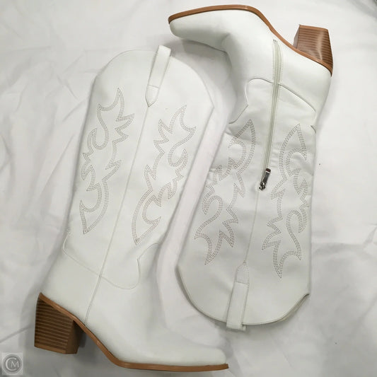 Boots Western By Clothes Mentor In White, Size: 9