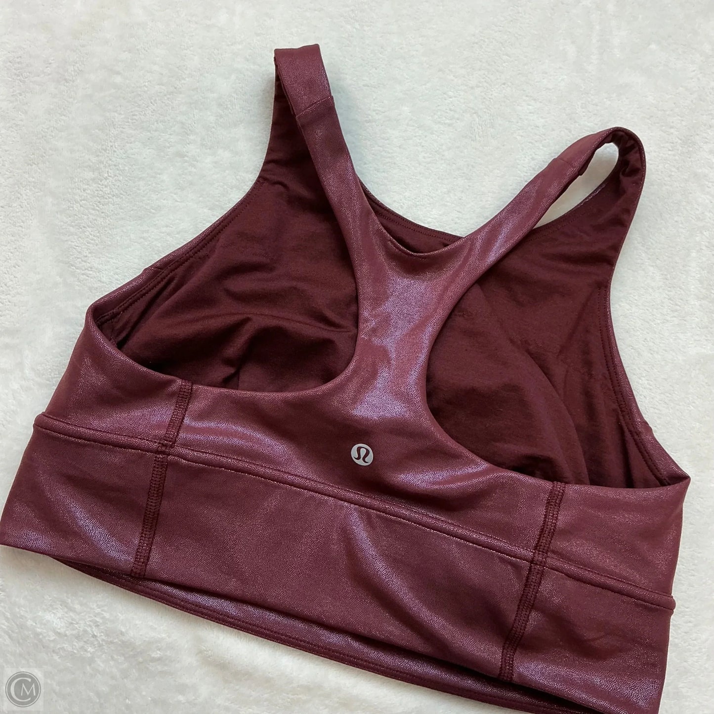 Athletic Bra By Lululemon In Maroon, Size: 10