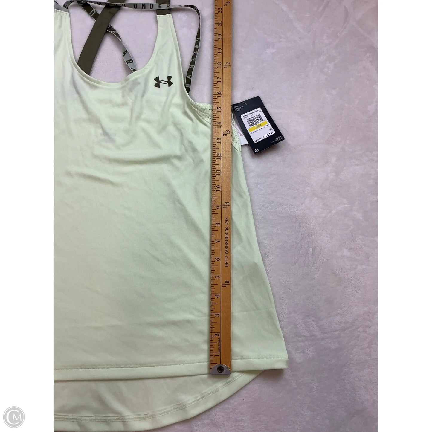 Athletic Tank Top By Under Armour In Green, Size: M