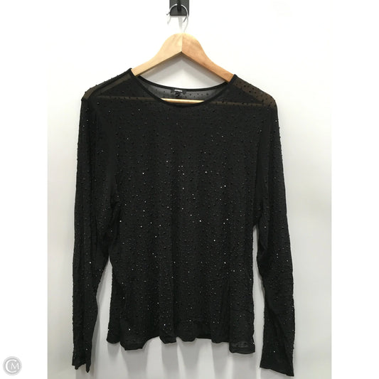 Top Long Sleeve By Express In Black, Size: Xl