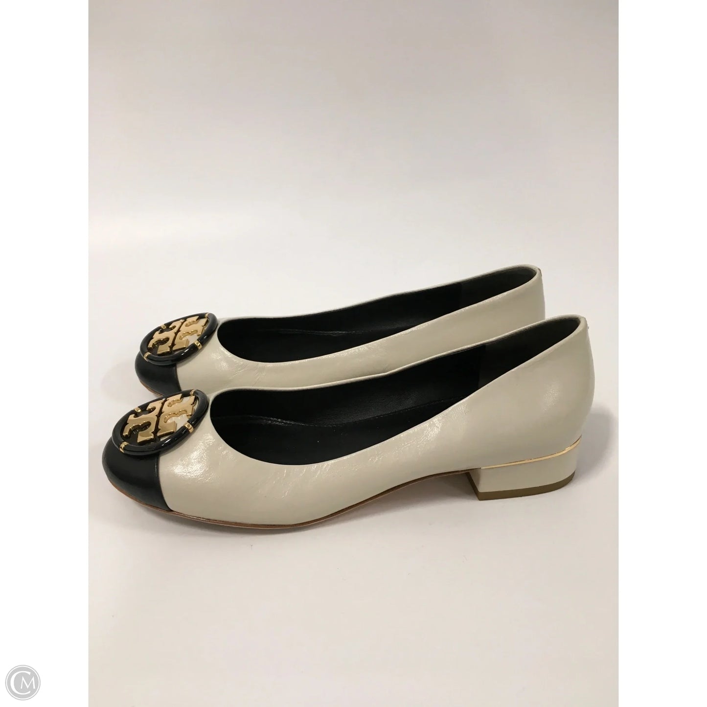 Shoes Designer By Tory Burch In Black & Cream, Size: 6