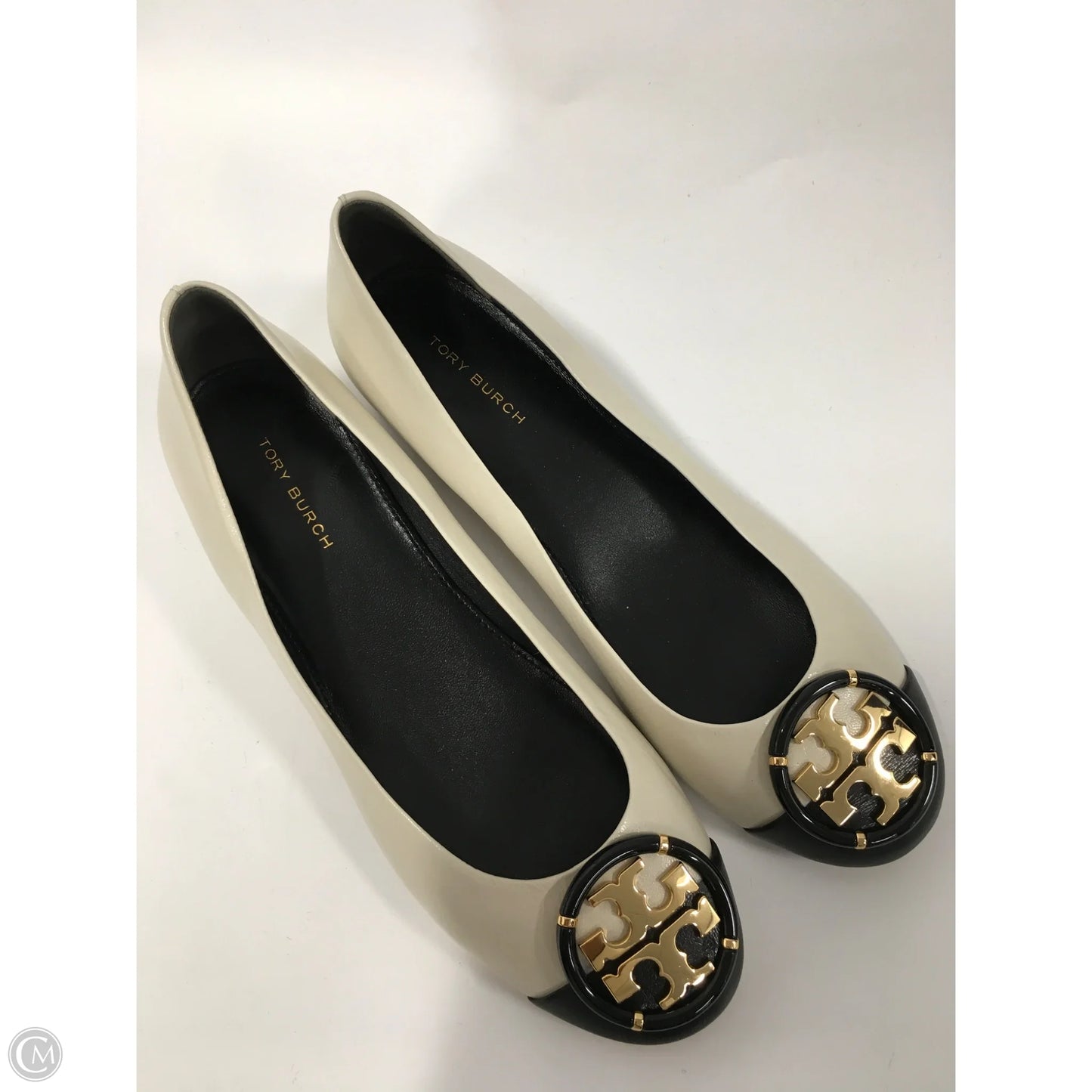 Shoes Designer By Tory Burch In Black & Cream, Size: 6
