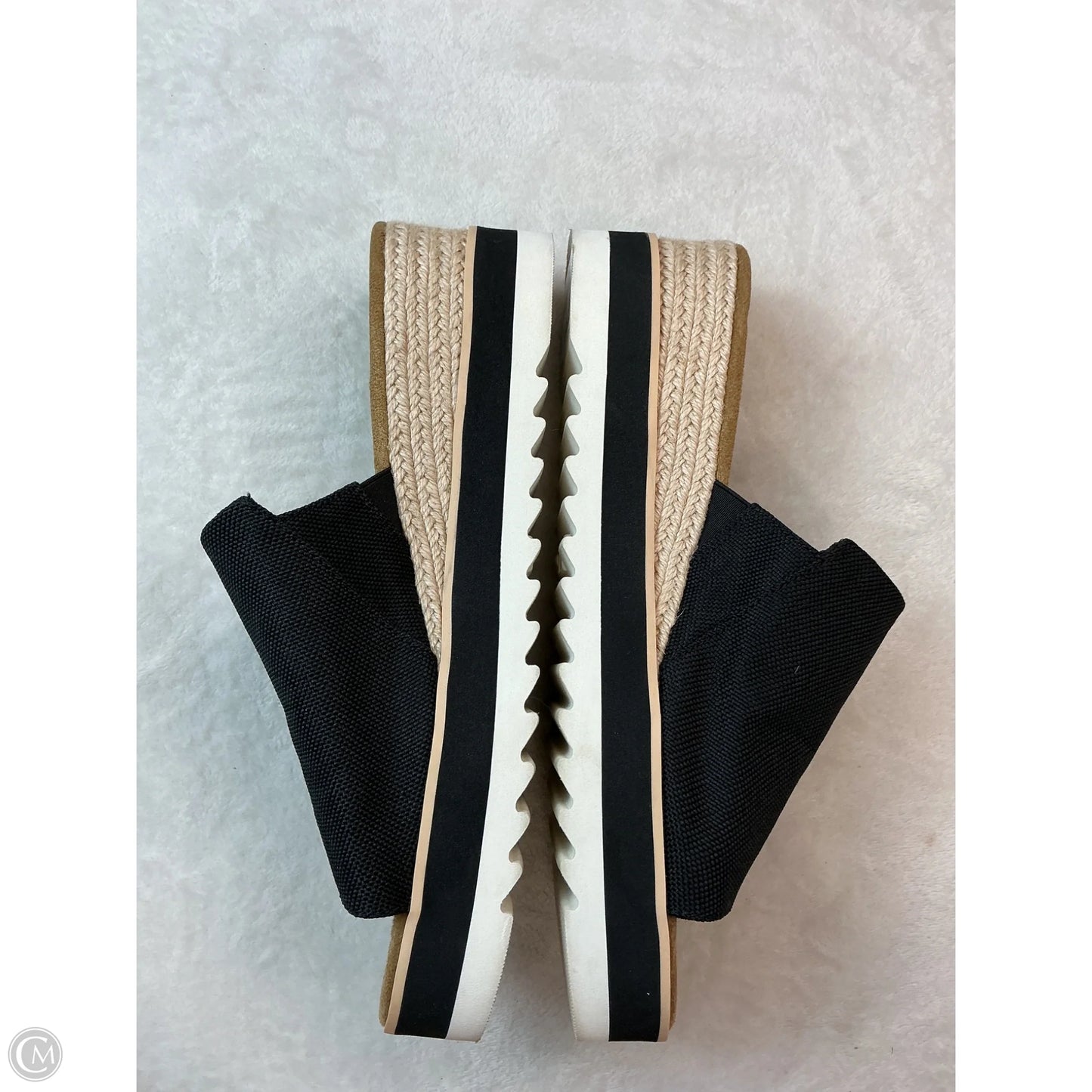 Sandals Heels Wedge By Toms In Black & Brown, Size: 12