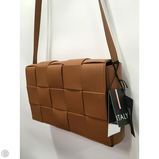 Crossbody Leather By Valentina Fiore, Size: Medium