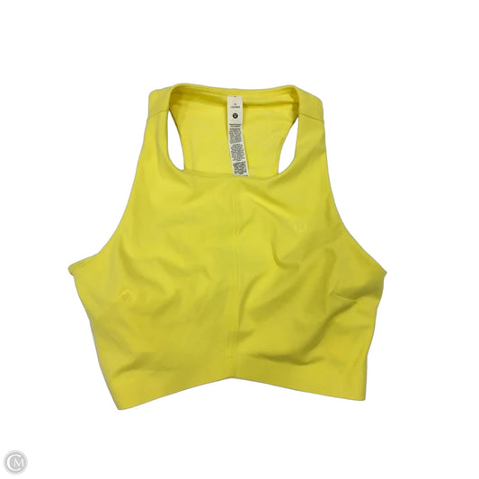 Athletic Bra By Lululemon In Yellow, Size: L