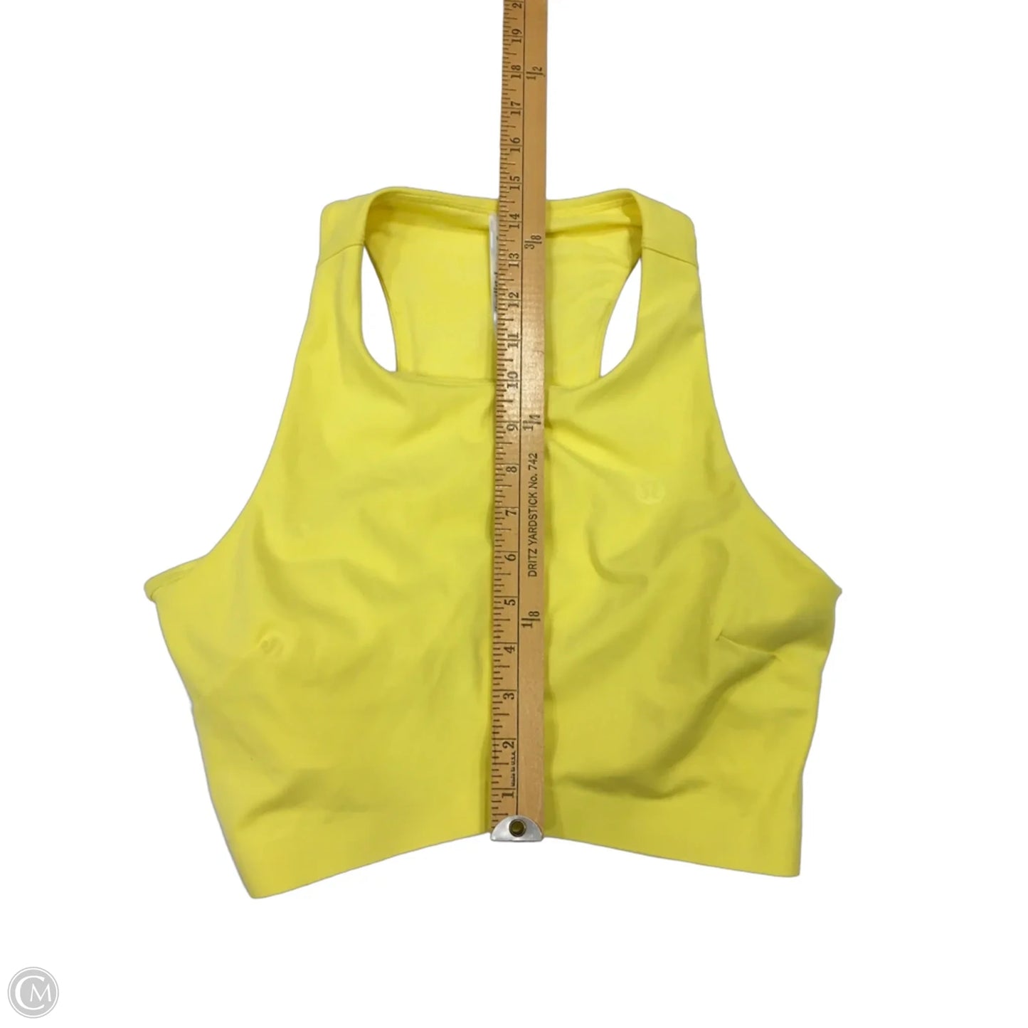 Athletic Bra By Lululemon In Yellow, Size: L
