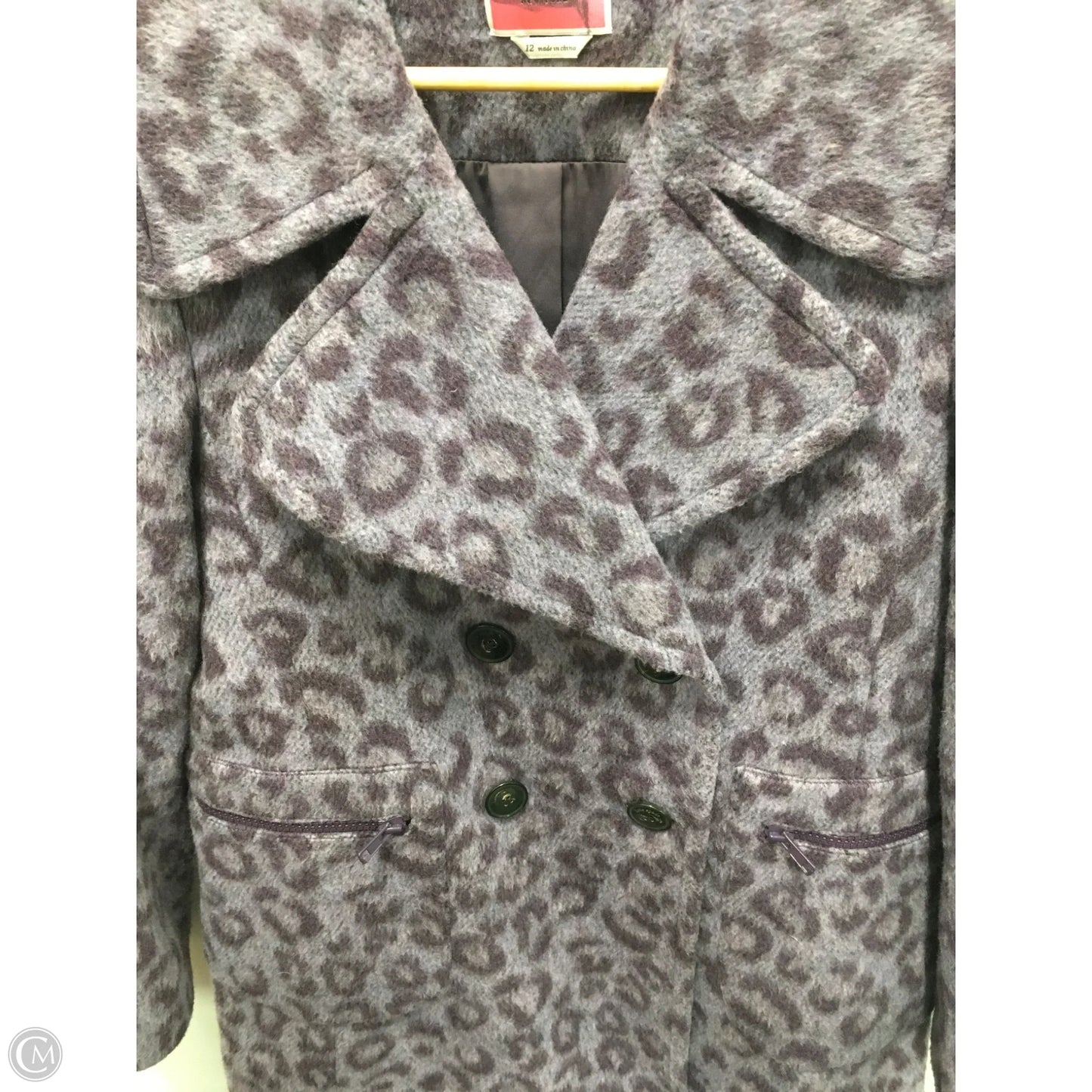 Coat Designer By Kate Spade In Purple, Size: L