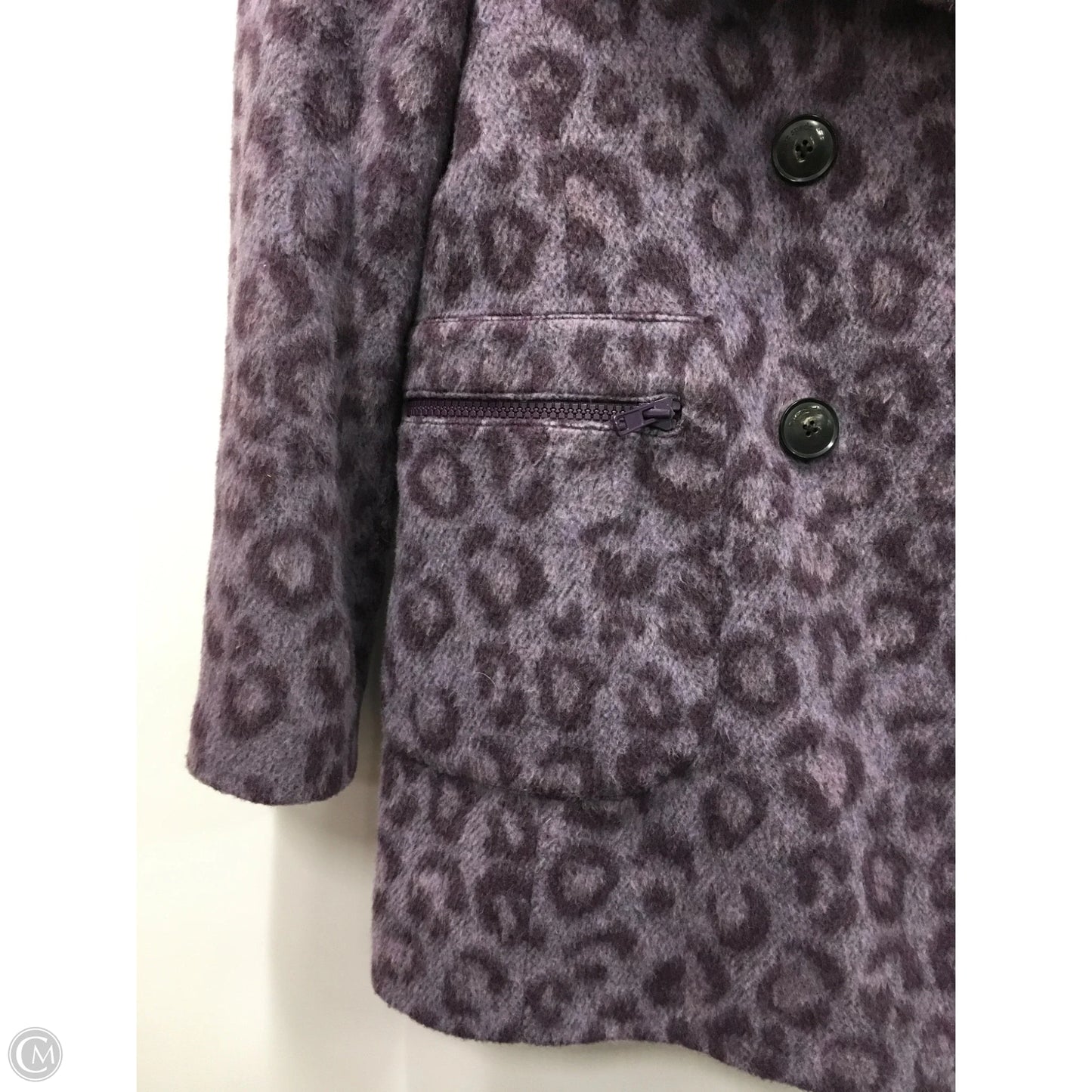 Coat Designer By Kate Spade In Purple, Size: L