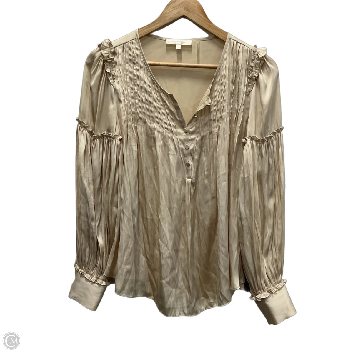 Top Long Sleeve By Loveshackfancy In Cream, Size: S