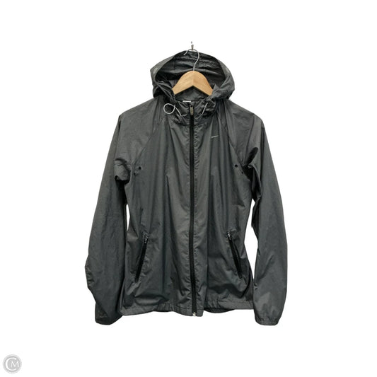 Athletic Jacket By Nike In Grey, Size: M