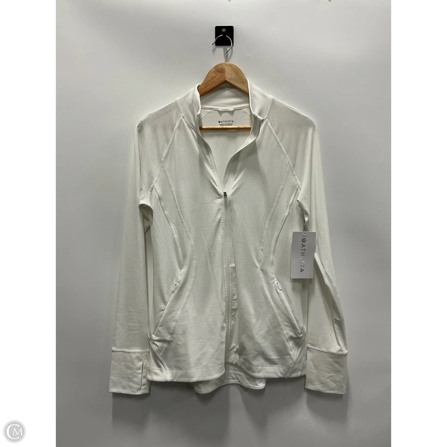 Athletic Jacket By Athleta In White, Size: M