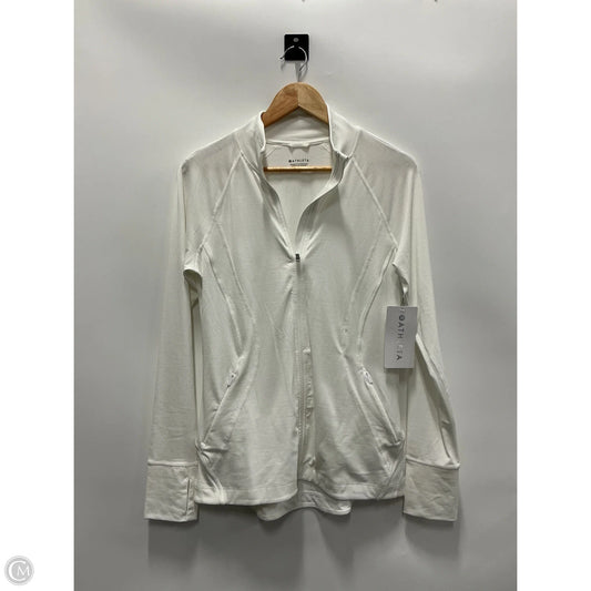 Athletic Jacket By Athleta In White, Size: M