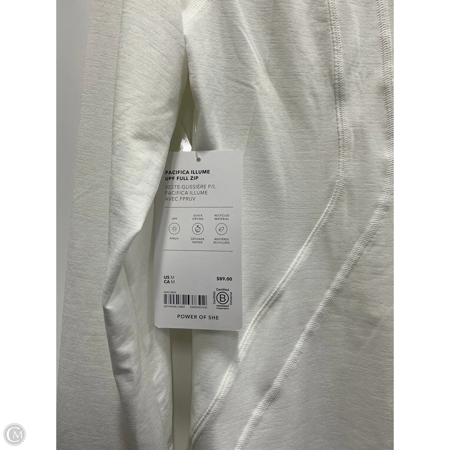 Athletic Jacket By Athleta In White, Size: M