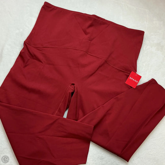 Athletic Leggings By Spanx In Red, Size: 3x