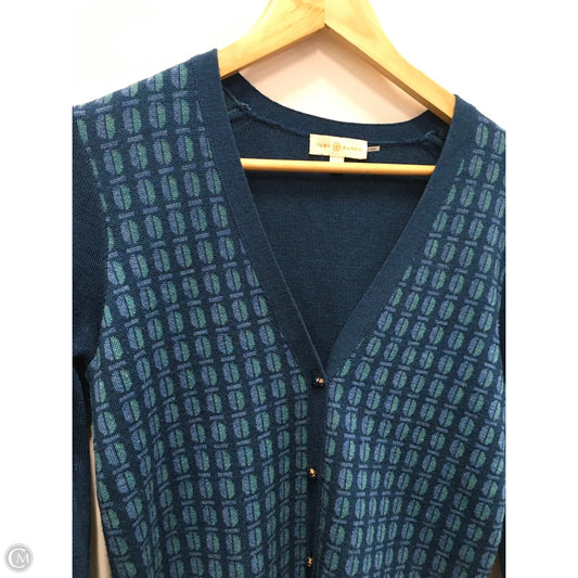 Cardigan Designer By Tory Burch In Blue, Size: M