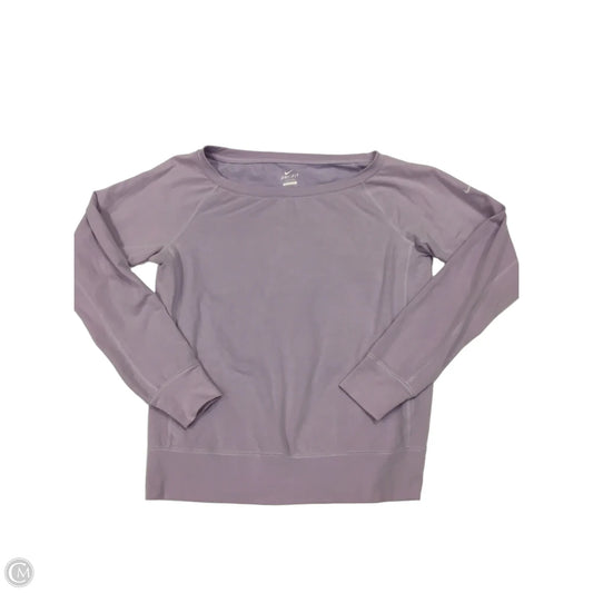 Athletic Top Long Sleeve Crewneck By Nike In Purple, Size: Sp
