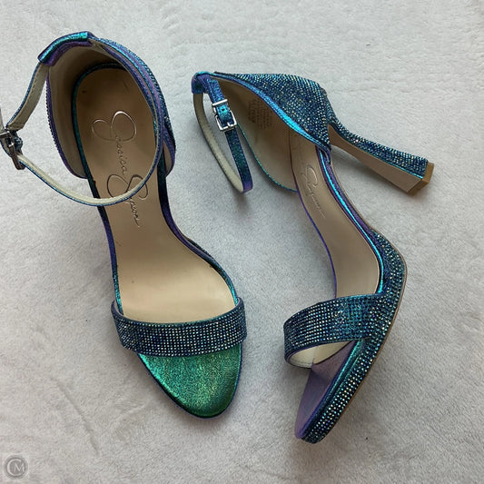 Sandals Heels Stiletto By Jessica Simpson In Blue, Size: 8.5