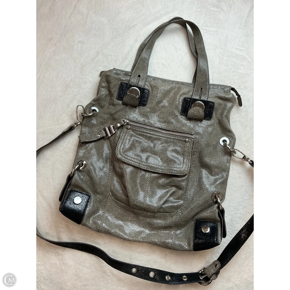 Handbag Leather By B. Makowsky, Size: Medium