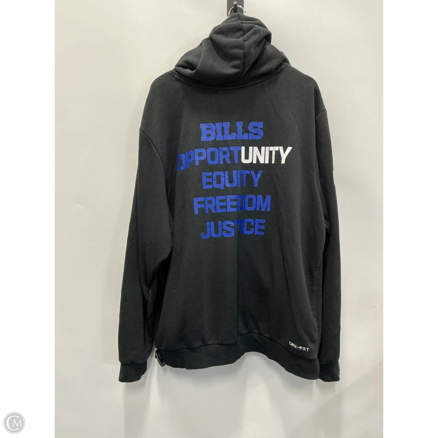 Sweatshirt Hoodie By Nfl In Black & Blue, Size: 3x