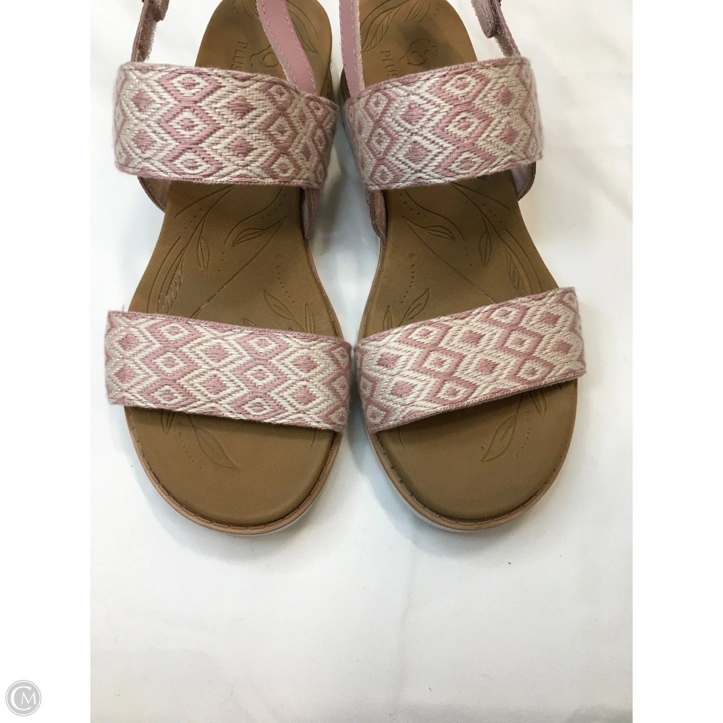 Sandals Flats By Skechers In Pink & White, Size: 6