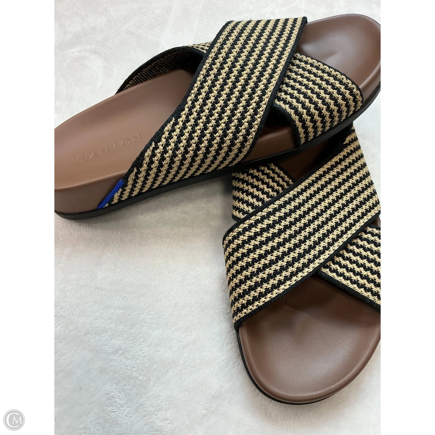 Sandals Flats By Rothys In Black & Brown, Size: 8