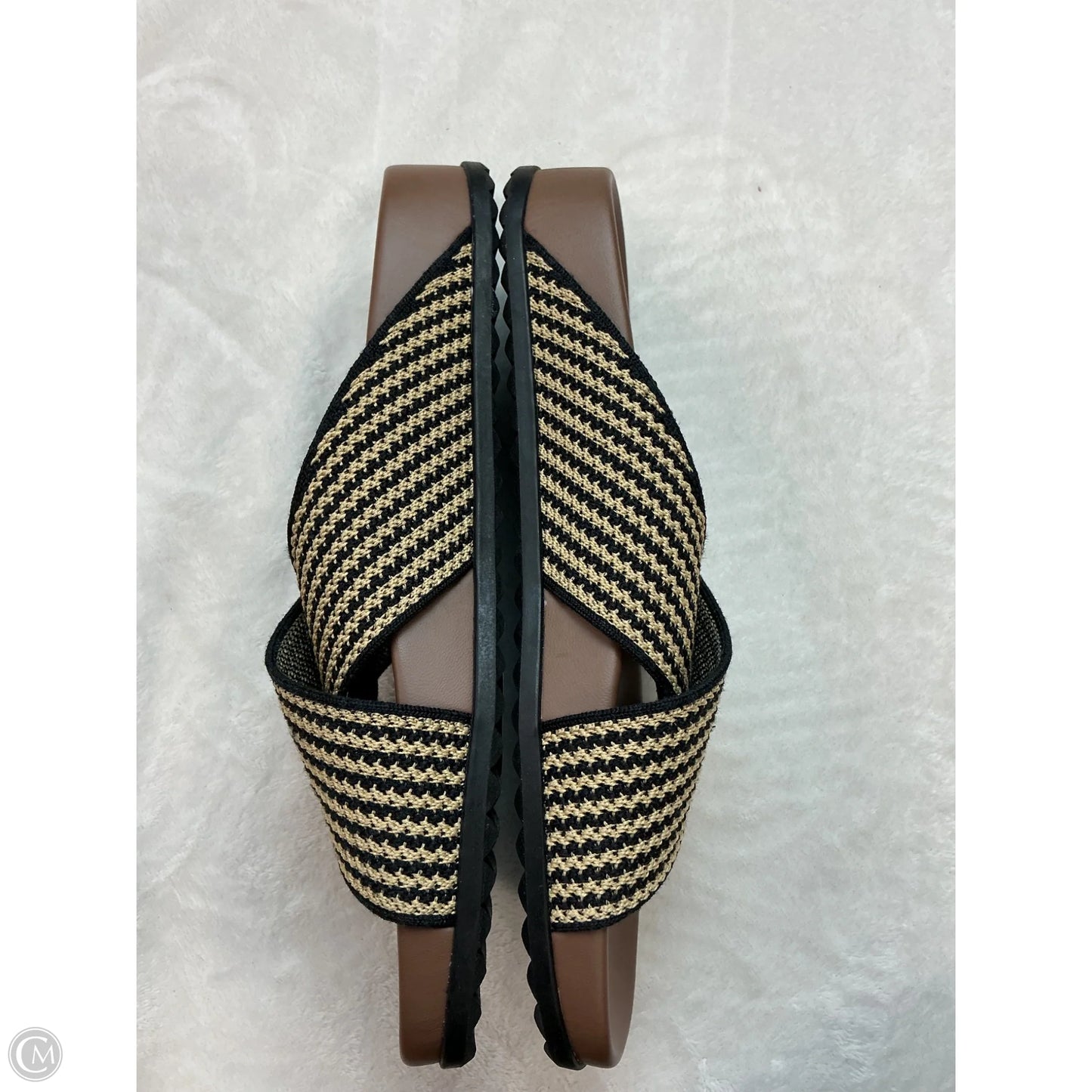 Sandals Flats By Rothys In Black & Brown, Size: 8