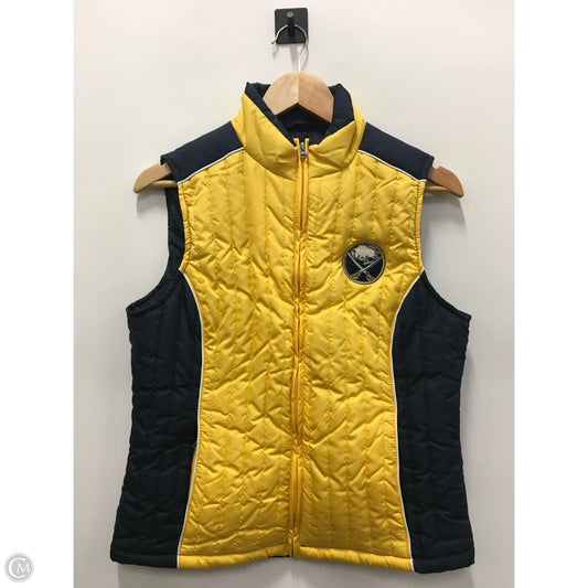 Vest Puffer & Quilted By Nhl In Blue & Yellow, Size: S